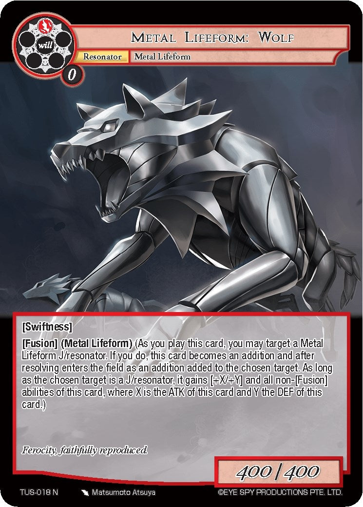 Metal Lifeform: Wolf (18) [TUS] - Force of Will Single