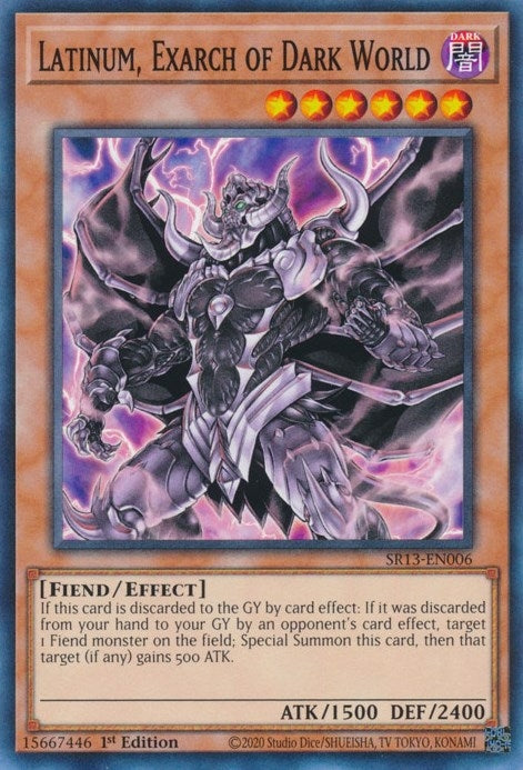 Latinum Exarch of Dark World (13006) (SR13) - YuGiOh Single