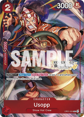 Usopp - OP01-004 (Treasure Cup) (1004) (OP-PR) - One Piece Card Game Single