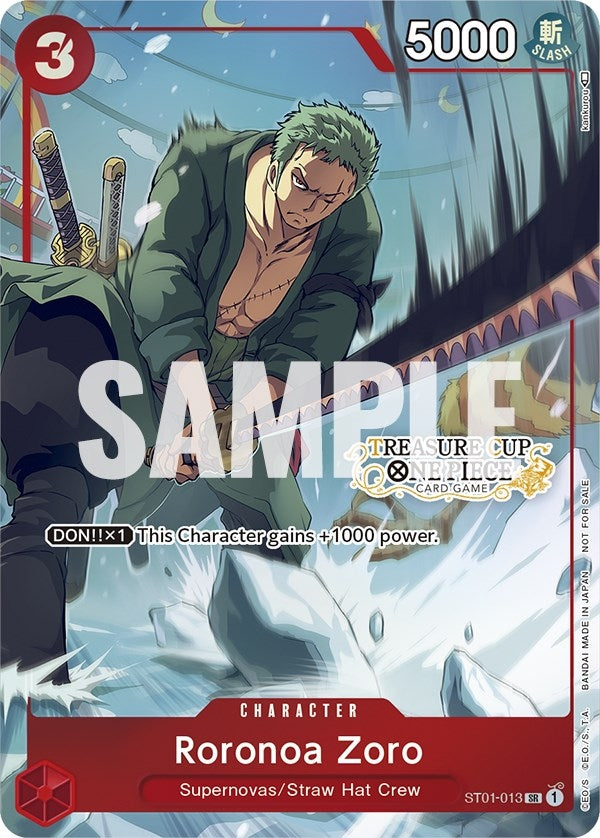 Roronoa Zoro - ST01-013 (Treasure Cup) (1013) (OP-PR) - One Piece Card Game Single