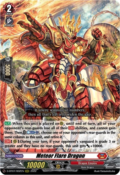 Meteor Flare Dragon (7002) [D-BT07] - Cardfight Vanguard Single