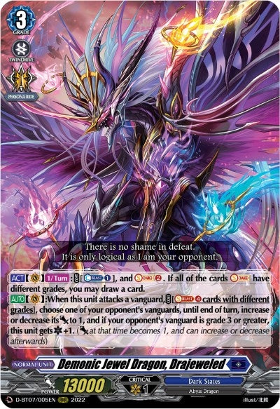 Demonic Jewel Dragon Drajeweled (7005) [D-BT07] - Cardfight Vanguard Single