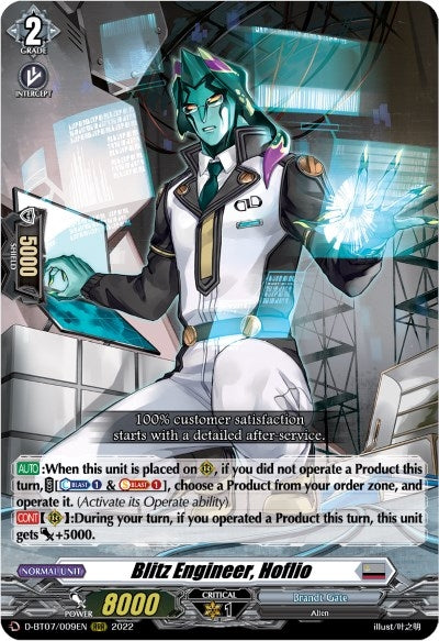 Blitz Engineer Hoflio (7009) [D-BT07] - Cardfight Vanguard Single