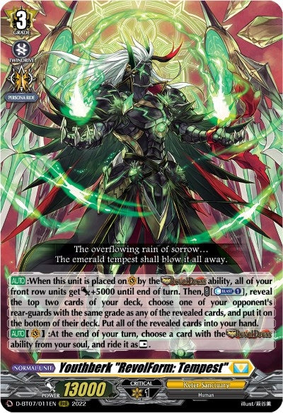 Youthberk ’RevolForm: Tempest’ (7011) [D-BT07] - Cardfight Vanguard Single