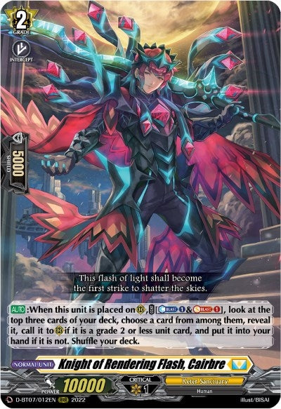 Knight of Rendering Flash Cairbre (7012) [D-BT07] - Cardfight Vanguard Single