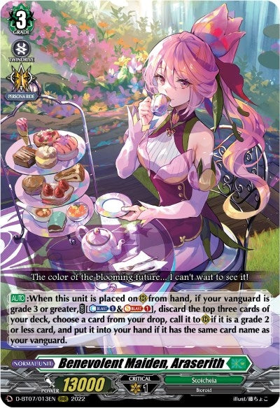 Benevolent Maiden Araserith (7013) [D-BT07] - Cardfight Vanguard Single