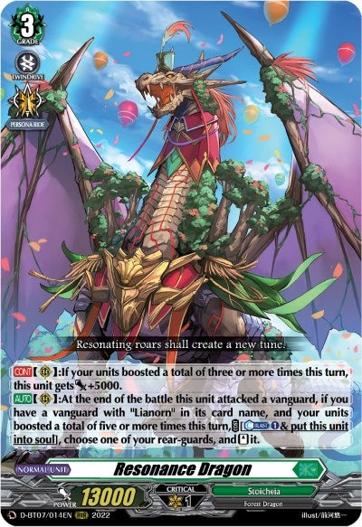 Resonance Dragon (7014) [D-BT07] - Cardfight Vanguard Single