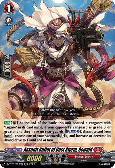Assault Bullet of Dust Storm Oswald (7017) [D-BT07] - Cardfight Vanguard Single
