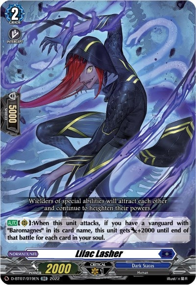 Lilac Lasher (7019) [D-BT07] - Cardfight Vanguard Single
