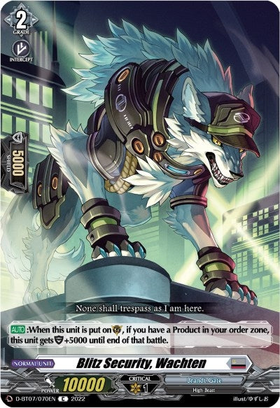 Blitz Security Wachten (7070) [D-BT07] - Cardfight Vanguard Single