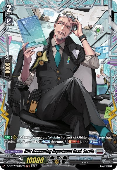 Blitz Accounting Department Head Sordio (FR) (719) [D-BT07] - Cardfight Vanguard Single