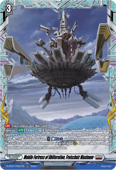 Mobile Fortress of Obliteration Freischutz Maximum (FR) (721) [D-BT07] - Cardfight Vanguard Single