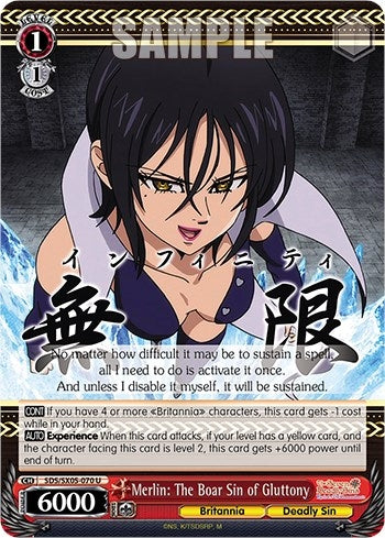 Merlin: The Boar Sin of Gluttony (5070) [SDS] - Weiss Schwarz Single