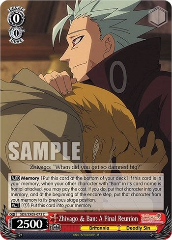Zhivago & Ban: A Final Reunion (5073) [SDS] - Weiss Schwarz Single