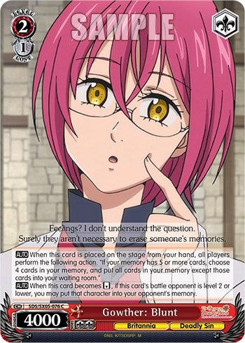 Gowther: Blunt (5076) [SDS] - Weiss Schwarz Single