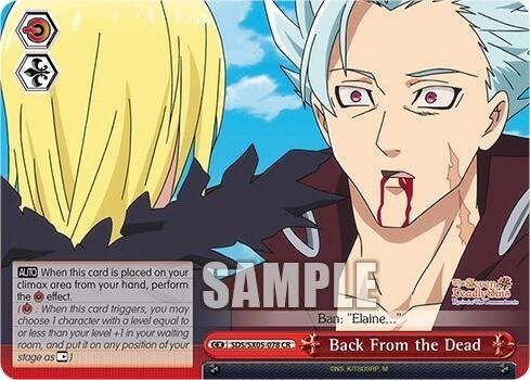 Back From the Dead (5078) [SDS] - Weiss Schwarz Single