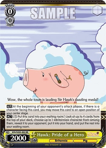 Hawk: Pride of a Hero (5002) [SDS] - Weiss Schwarz Single