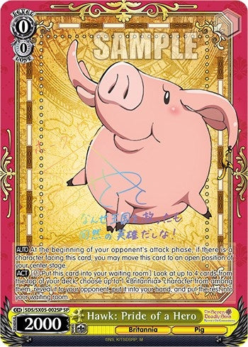 Hawk: Pride of a Hero (SP) (5002) [SDS] - Weiss Schwarz Single