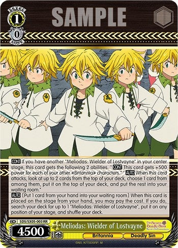 Meliodas: Wielder of Lostvayne (5003) [SDS] - Weiss Schwarz Single