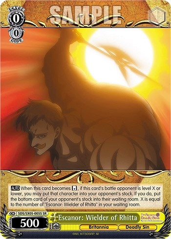 Escanor: Wielder of Rhitta (SR) (5005) [SDS] - Weiss Schwarz Single