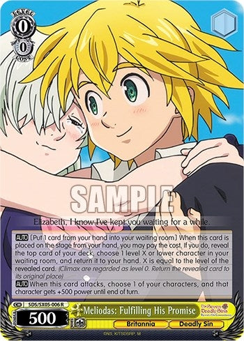Meliodas: Fulfilling His Promise (5006) [SDS] - Weiss Schwarz Single