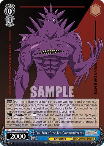 Fraudrin of the Ten Commandments (SR) (5089) [SDS] - Weiss Schwarz Single