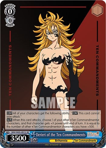 Derieri of the Ten Commandments (SR) (5091) [SDS] - Weiss Schwarz Single