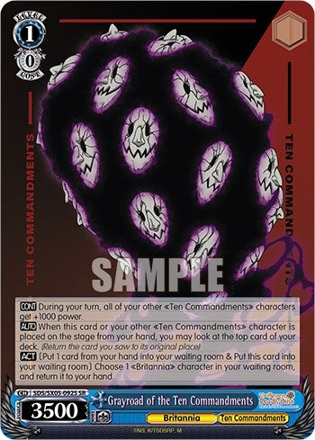 Grayroad of the Ten Commandments (SR) (5092) [SDS] - Weiss Schwarz Single