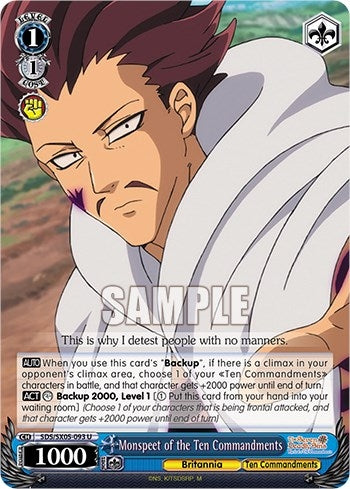 Monspeet of the Ten Commandments (5093) [SDS] - Weiss Schwarz Single