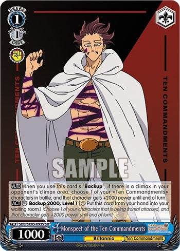 Monspeet of the Ten Commandments (SR) (5093) [SDS] - Weiss Schwarz Single