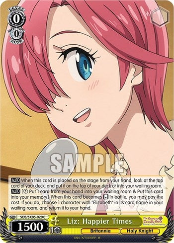 Liz: Happier Times (5020) [SDS] - Weiss Schwarz Single
