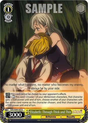 Elizabeth: Through Thick and Thin (5022) [SDS] - Weiss Schwarz Single