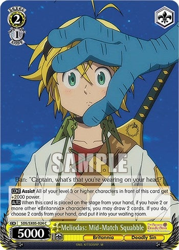 Meliodas: Mid-Match Squabble (5024) [SDS] - Weiss Schwarz Single