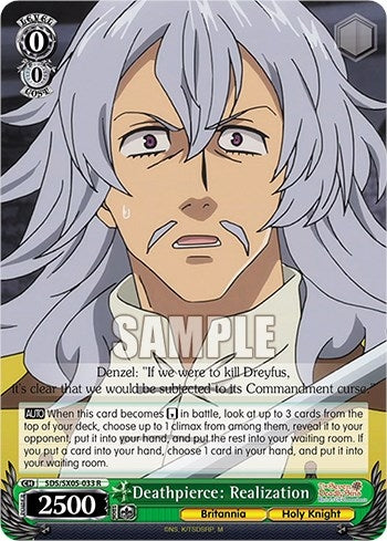 Deathpierce: Realization (5033) [SDS] - Weiss Schwarz Single