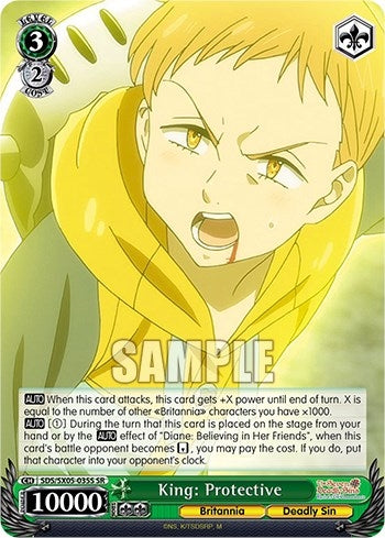 King: Protective (SR) (5035) [SDS] - Weiss Schwarz Single