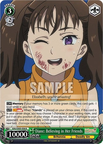 Diane: Believing in Her Friends (5036) [SDS] - Weiss Schwarz Single