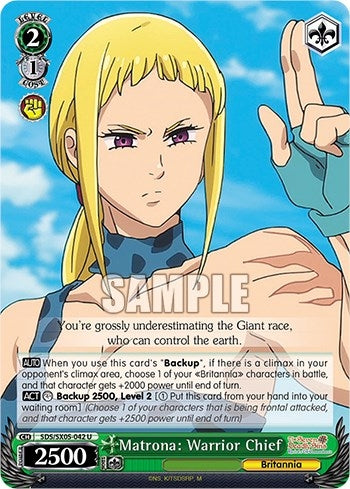 Matrona: Warrior Chief (5042) [SDS] - Weiss Schwarz Single