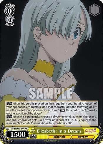 Elizabeth: In a Dream (501) [SDS] - Weiss Schwarz Single