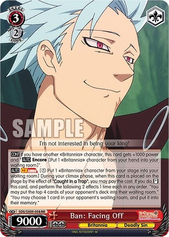 Ban: Facing Off (5058) [SDS] - Weiss Schwarz Single
