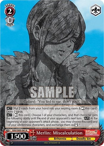 Merlin: Miscalculation (5061) [SDS] - Weiss Schwarz Single