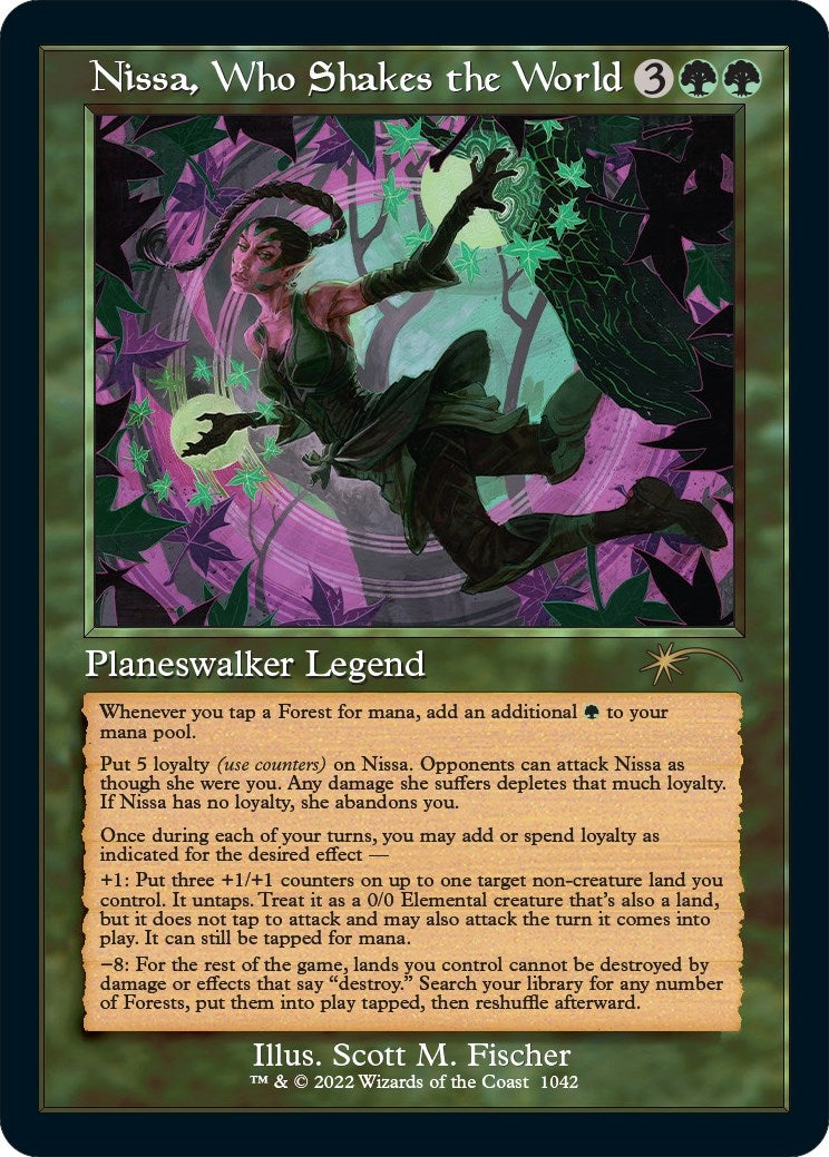 Nissa Who Shakes the World (Retro Frame) (1042) [SLD] - MTG Single