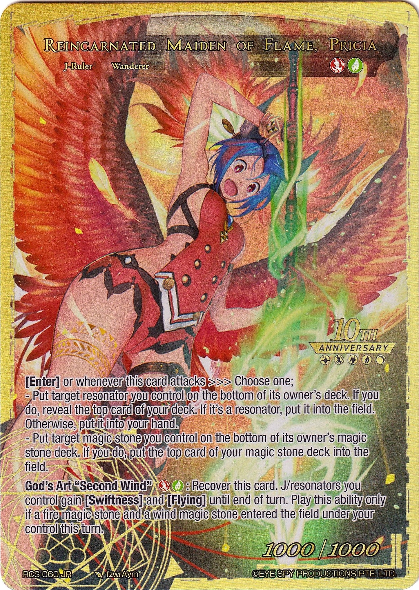 Pricia True Beastmaster // Reincarnated Maiden of Flame Pricia (60) [RCS] - Force of Will Single