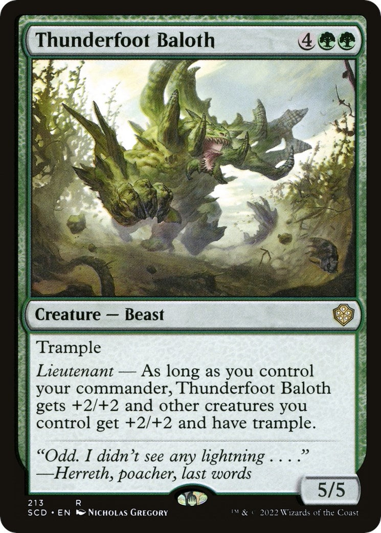 Thunderfoot Baloth (213) [SCD] - MTG Single