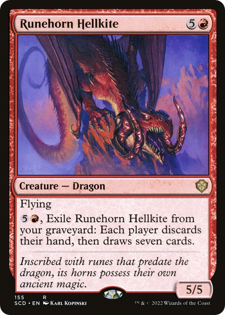Runehorn Hellkite (155) [SCD] - MTG Single