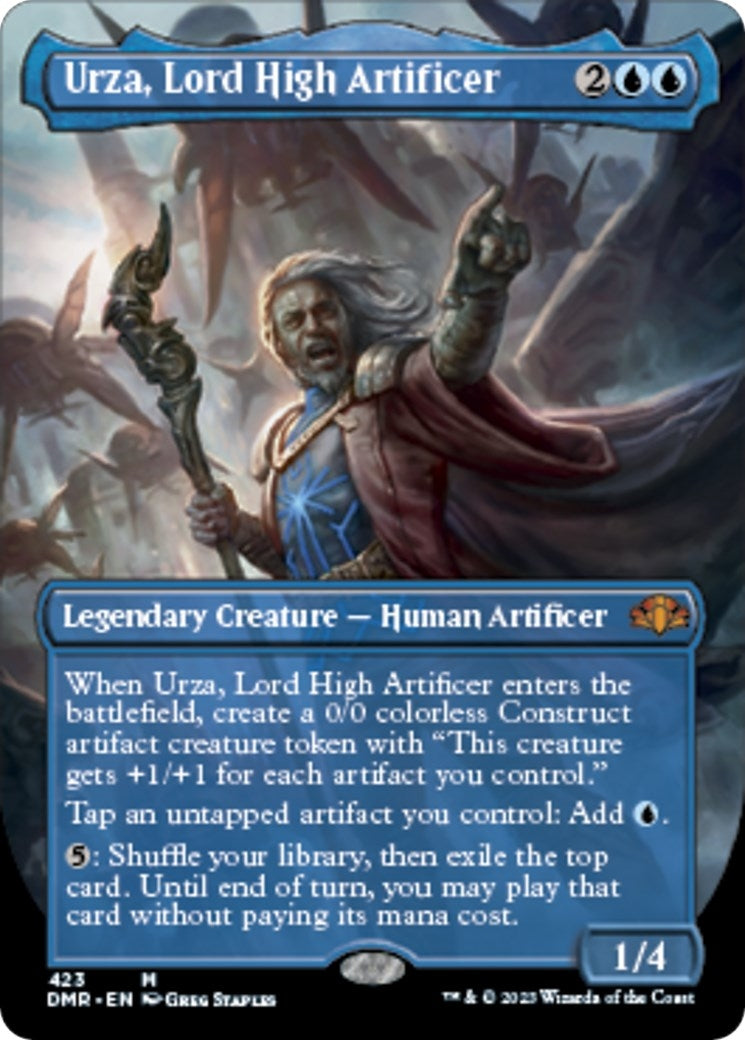 Urza Lord High Artificer (Borderless) (423) [DMR] - MTG Single