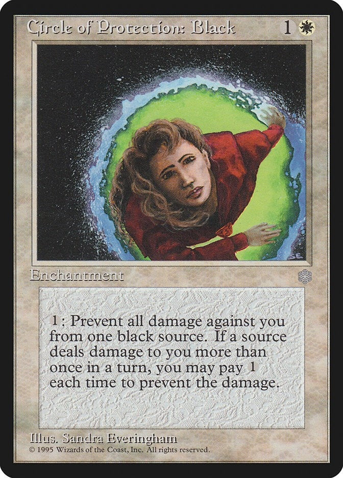 Circle of Protection: Black [ICE] - MTG Single