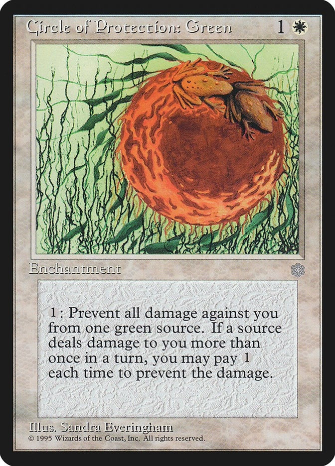 Circle of Protection: Green [ICE] - MTG Single