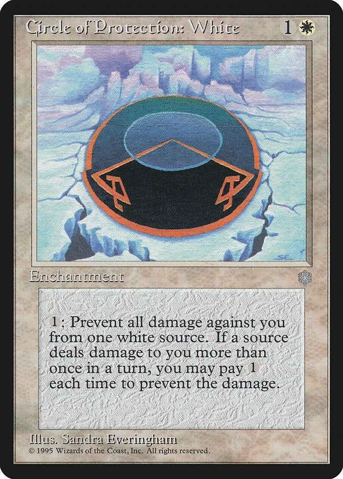 Circle of Protection: White [ICE] - MTG Single
