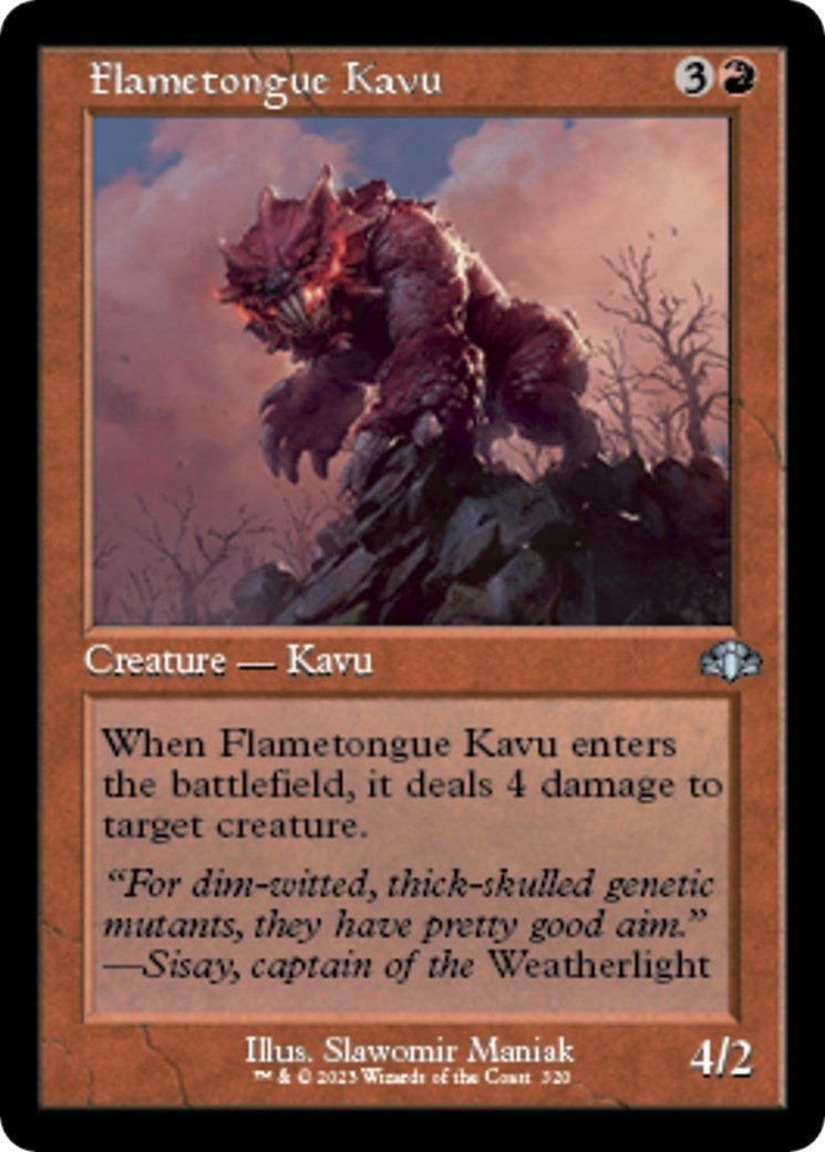 Flametongue Kavu (Retro Frame) (320) [DMR] - MTG Single