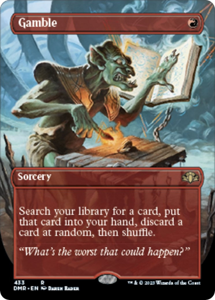Gamble (Borderless) (433) [DMR] - MTG Single